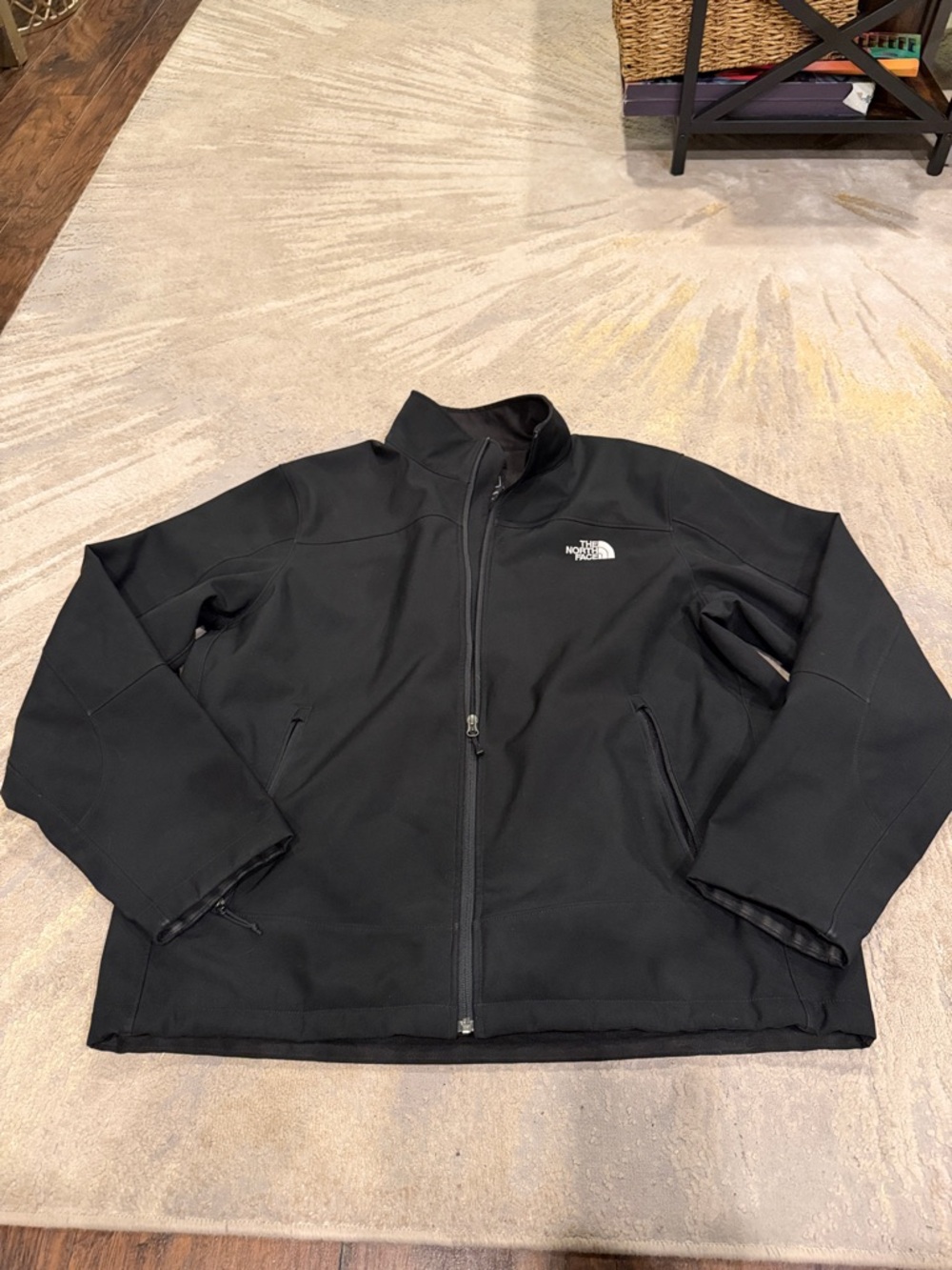North Face Apex Bionic Jacket Mens‎ Large Black TNF Soft Shell fleece lined XL